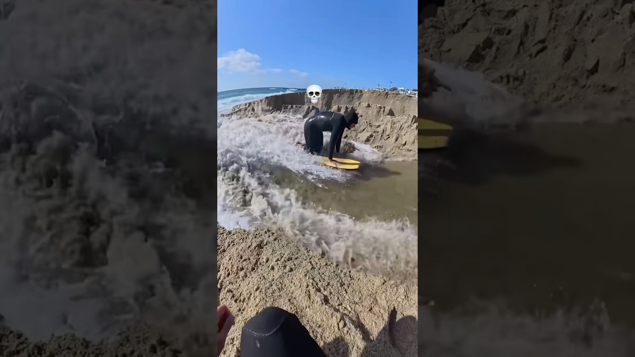 Power of water 💀 #water #beach