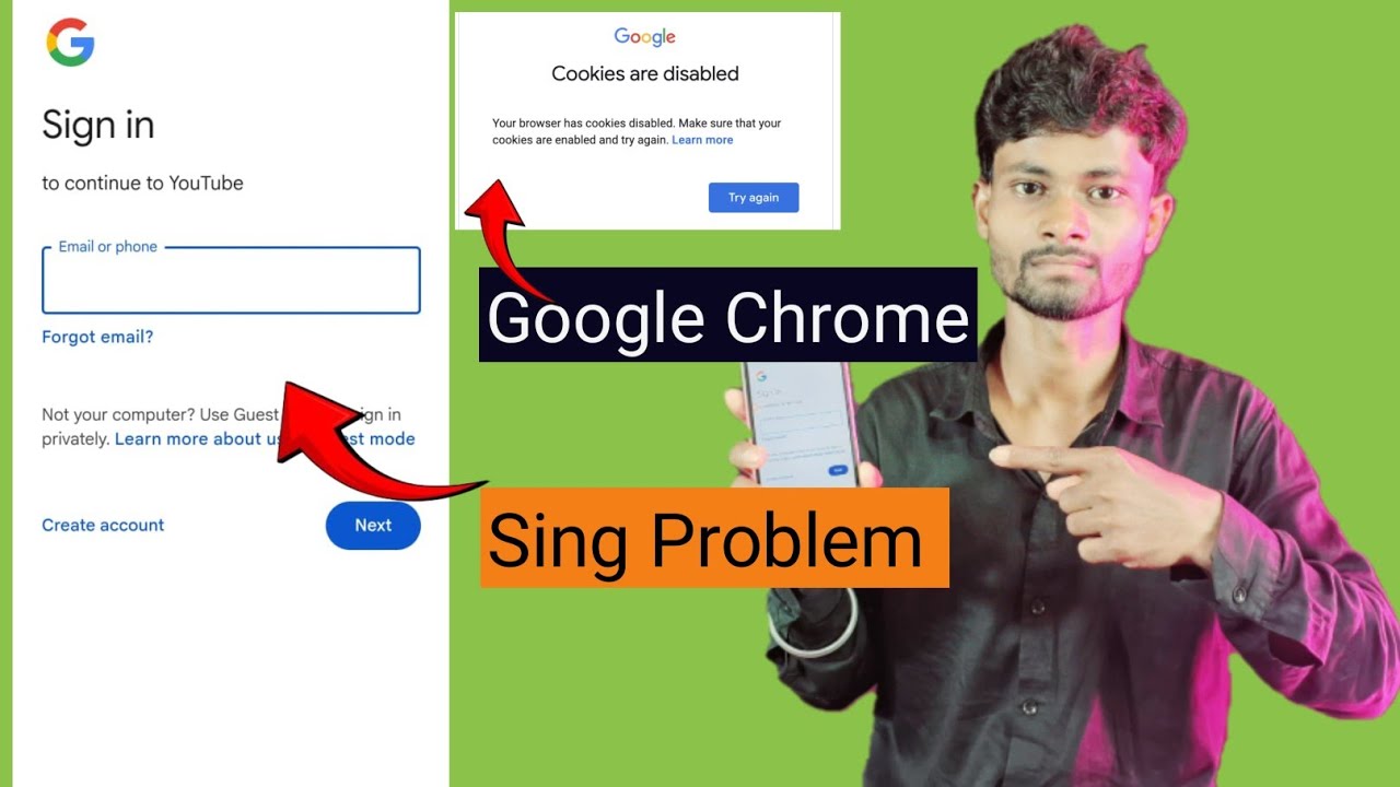 How To Fix Gmail Sing In Problem On Google Chrome || cookies are disabled problem solution