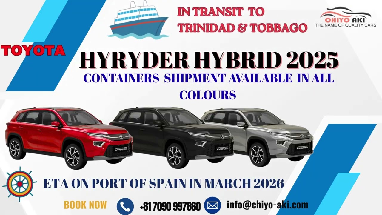 TOYOTA HYRYDER HYBRID &mdash; 2025 | CONTAINER SHIPMENT | ALL COLORS
