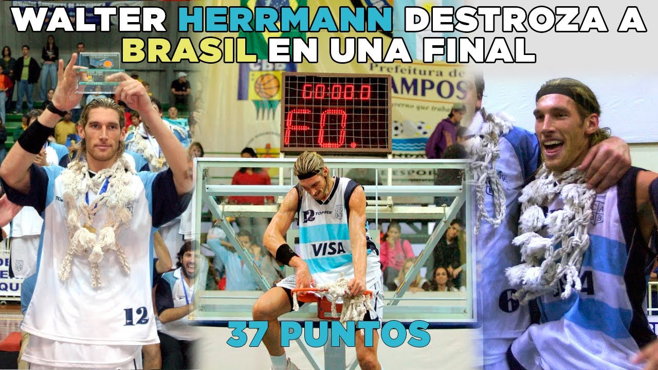 Walter HERRMANN destroza a BRASIL en una final: 37 puntos en el Sudamericano 2004