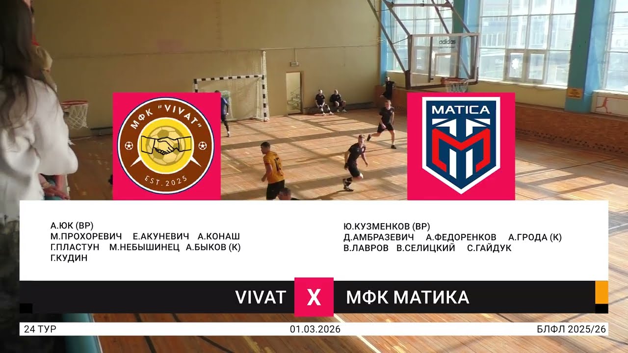 VIVAT - МФК МАТИКА 0-11 (0-5). Обзор матча.