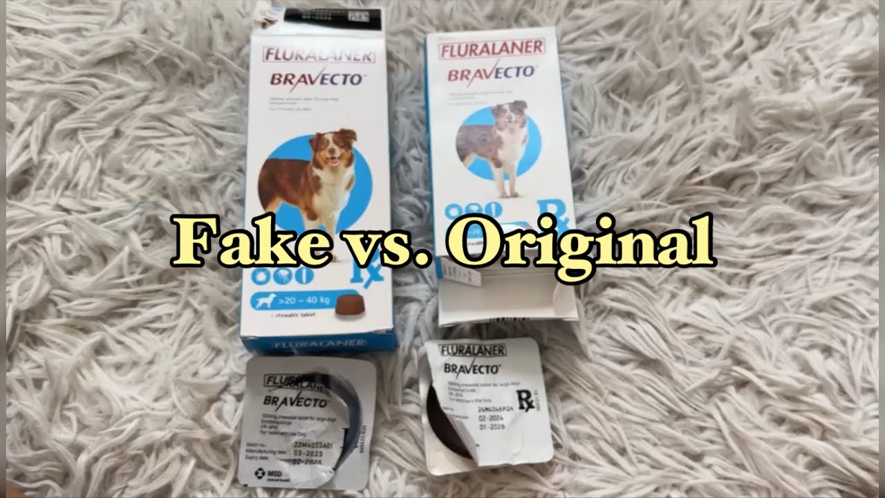 How to spot Fake vs. Original Bravecto (fluralaner) for your dogs/pets