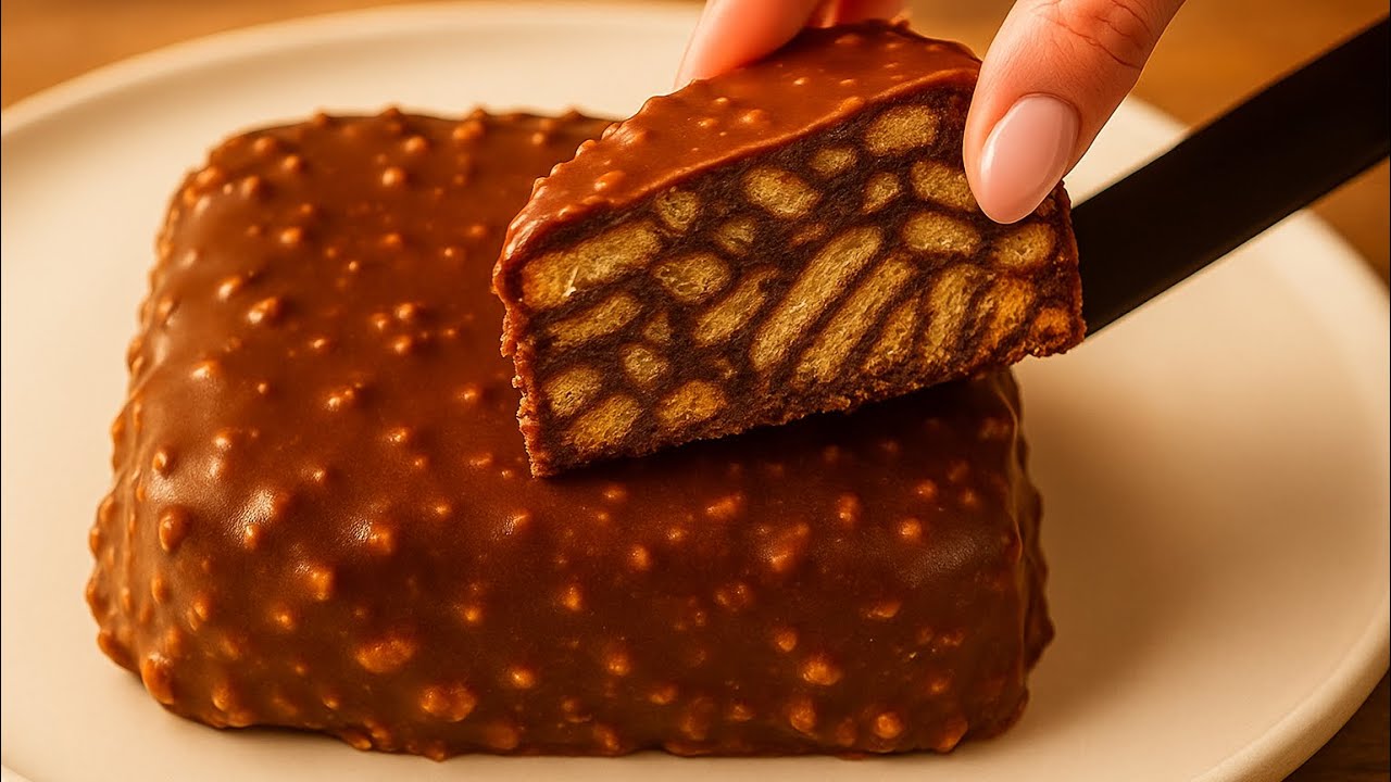 Schoko-Torte ohne Backen 🍫 Super einfach – nur 5 Zutaten!