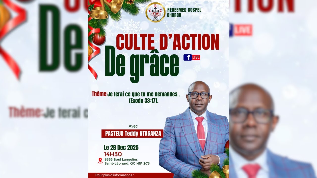 Dimanche d`action de grâce || Thème : Je ferai ce que tu me demandes Exode 