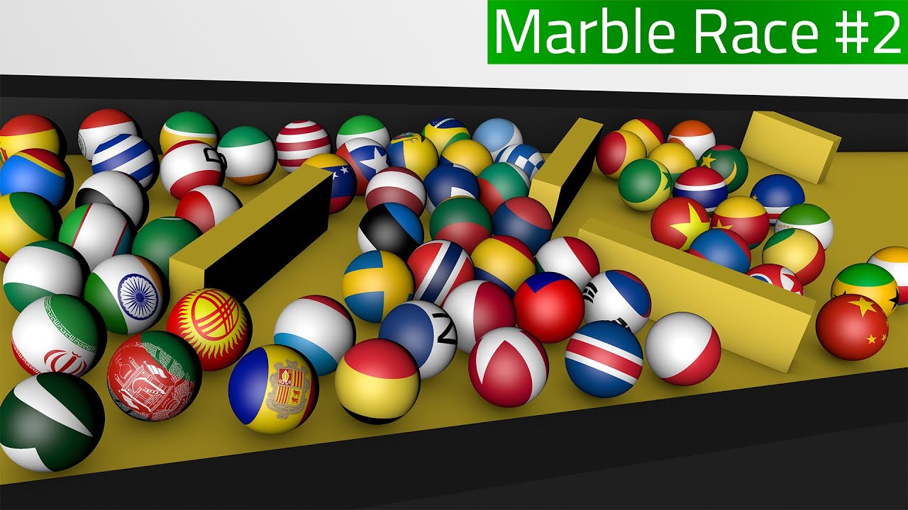 Countryballs Marble Race 3D #2 | Countries Marble Race Cup