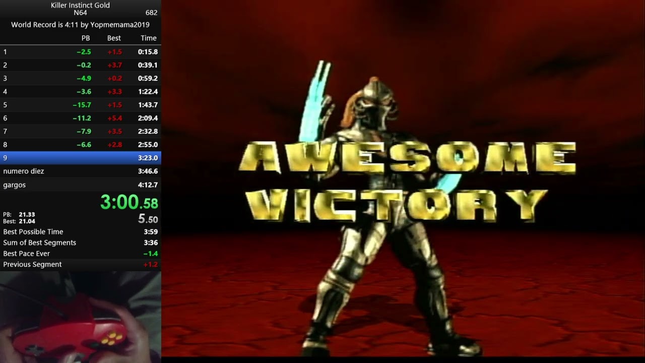 *World Record* Killer Instinct Gold (N64 Cheatfull) in 4:05.98