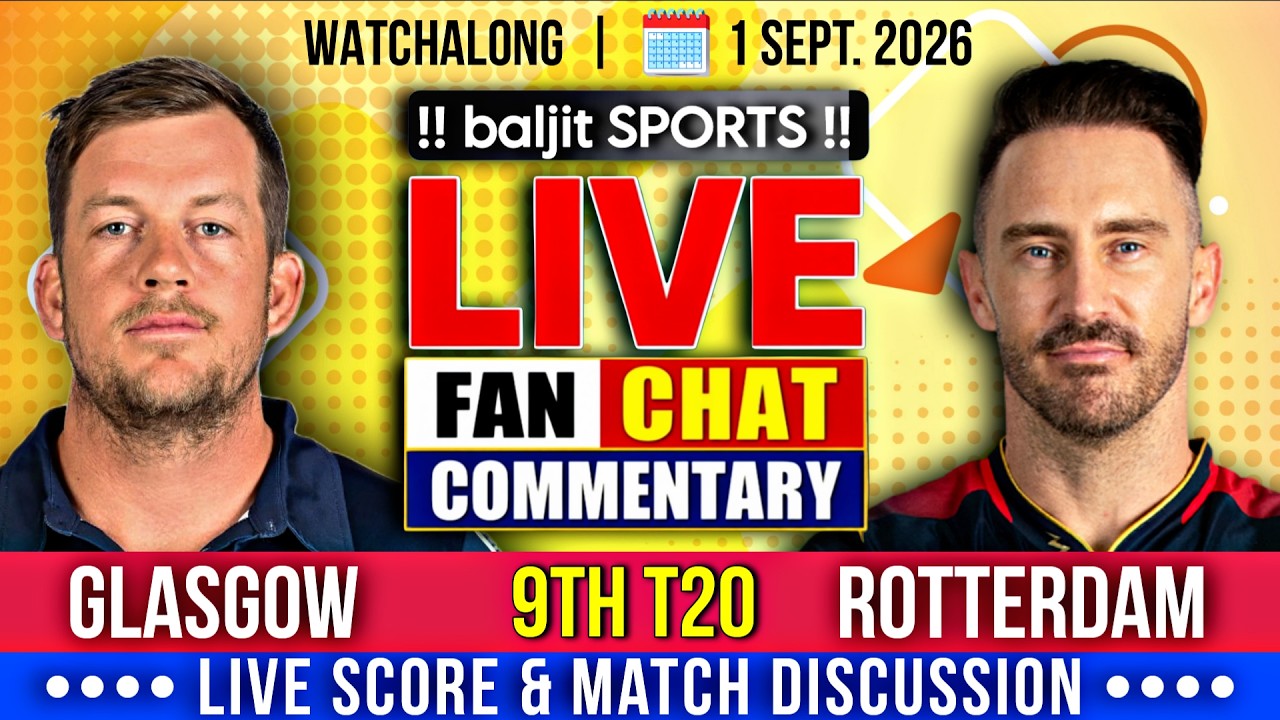 🔴 GC vs RD | Glasgow Cosmic vs Rotterdam Dockers | 9th T20 | Live Score & Fan Commentary