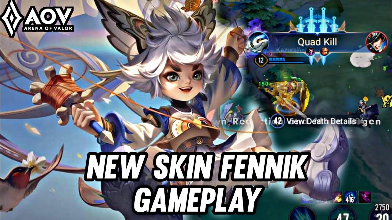 AOV : NEW SKIN FENNIK GAMEPLAY - ARENA OF VALOR LIÊNQUÂNMOBILE ROV COT