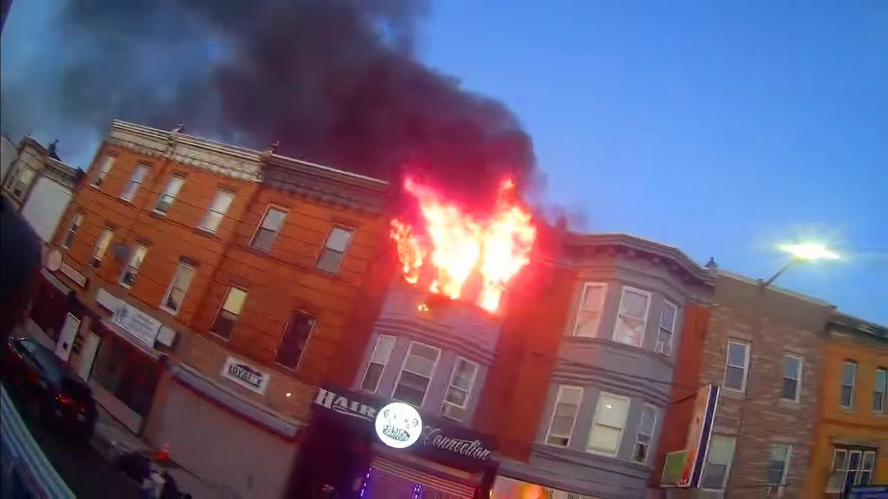 22nd St. North Philly Structure Fire, Heavy Fire L14 Occupant Rescued From 3rd Floor Dwelling PFD