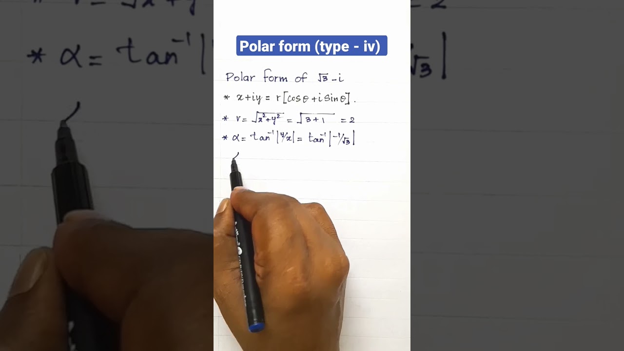 Complex Numbers / Polar form of  &radic;3 - i / #easy #tutorial