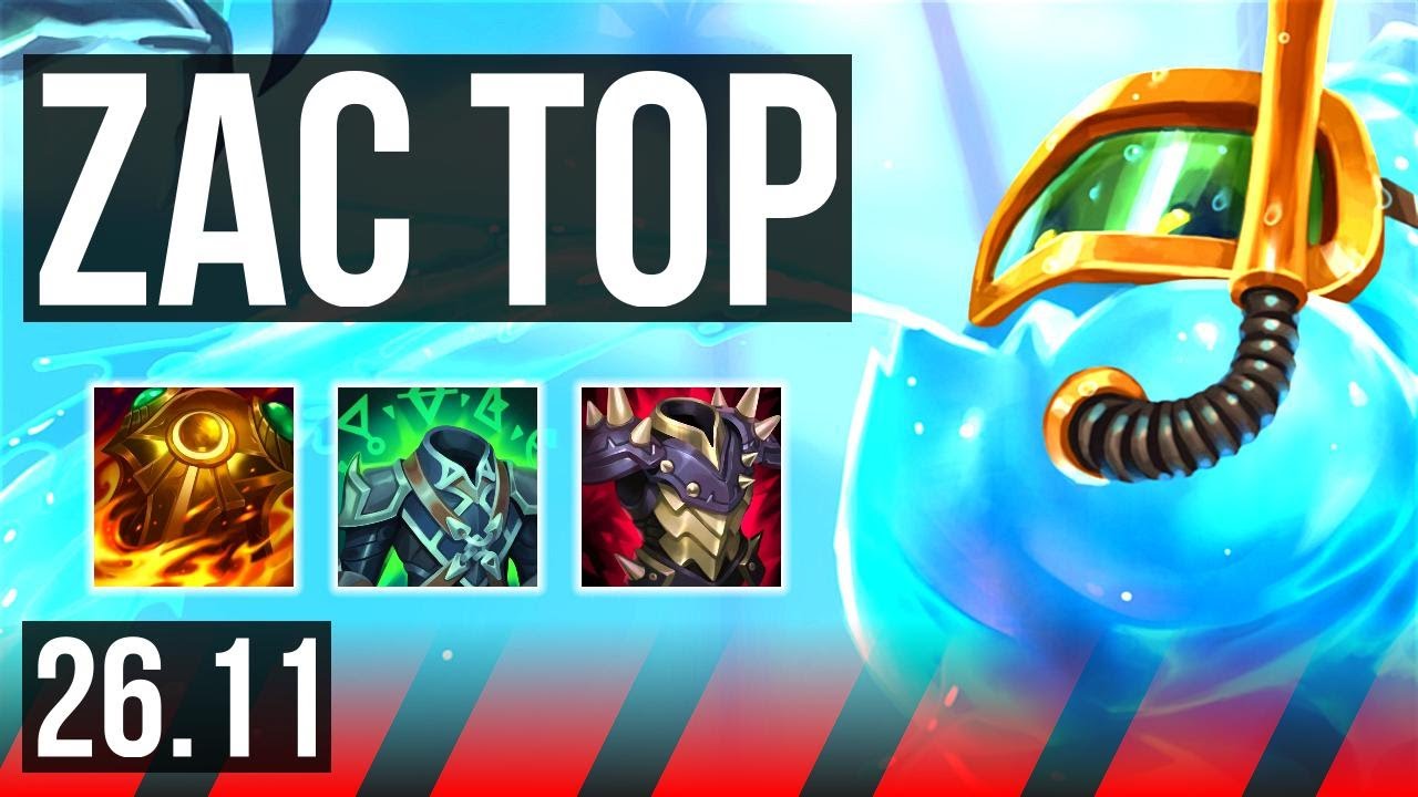 ZAC vs GAREN (TOP) | Good KDA: 11/1/17, 34K damage | EUW Diamond | 26.11