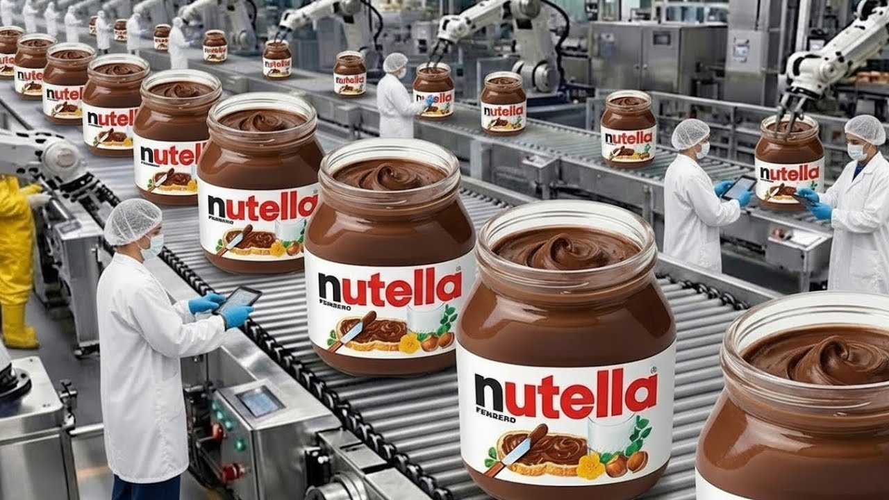 Inside a Modern Classic Nutella Factory: From Cocoa Beans and Hazelnuts to Nutella (Full Process)