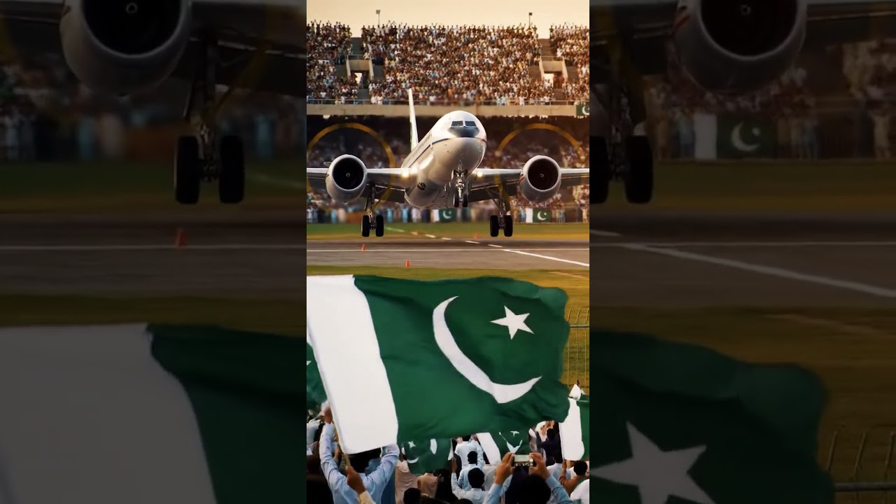 Jashn-e-Azadi Mubarak | 14 August Independence Day Pakistan 2025 | Airplane Landing in Village