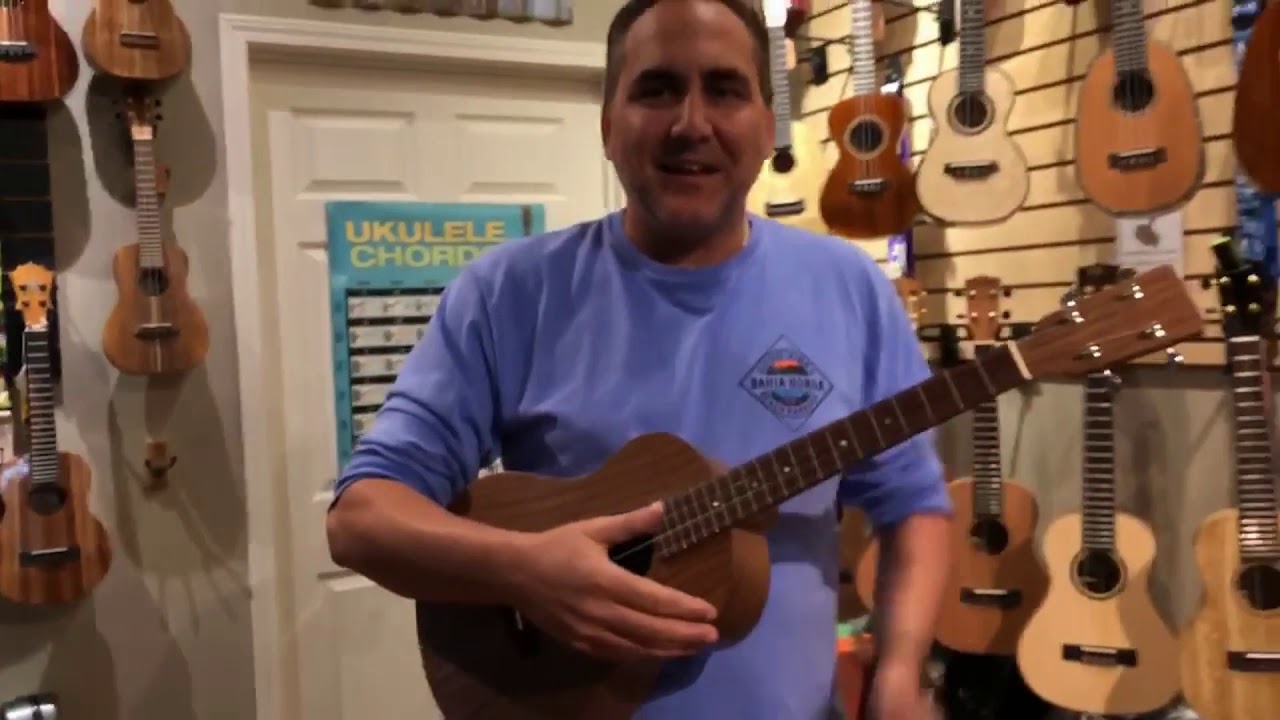 MP Cali All Solid Walnut Baritone Ukulele Demo by UKE Republic