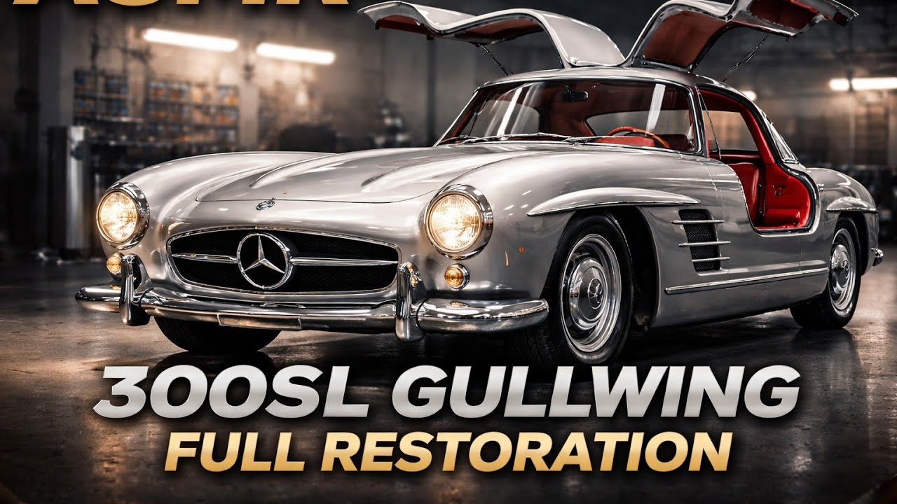 ASMR Car Restoration  Rebuild of Silver Mercedes-Benz 300SL Gullwing 1955|From Abandoned to Factory 