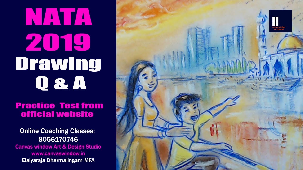 NATA 2019 Drawing Q & A - Practice Test from official website - NATA Drawing Tutorial
