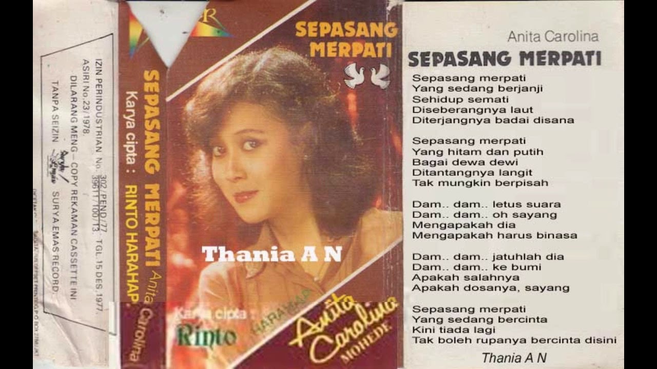 Anita Carolina ~  Sepasang Merpati ( Rinto Harahap )1982