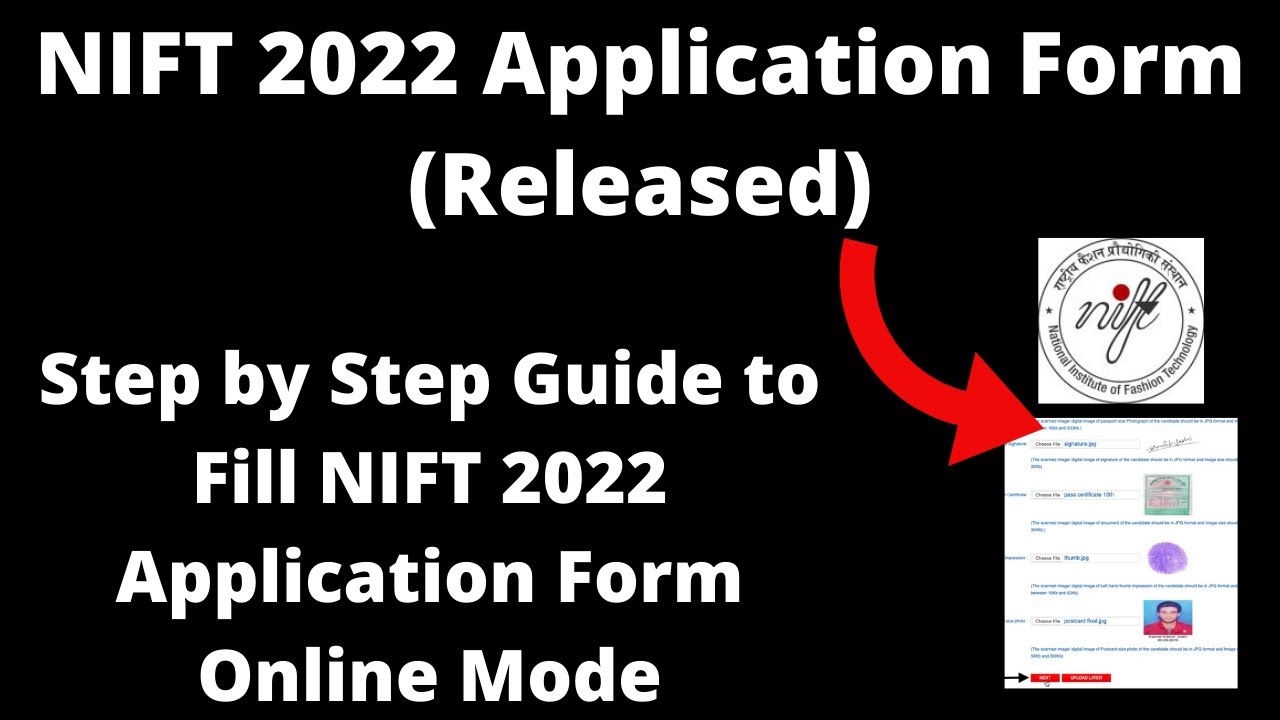 NIFT 2022 Application Form (Released) - How to Fill NIFT 2022 Application Form Online Mode