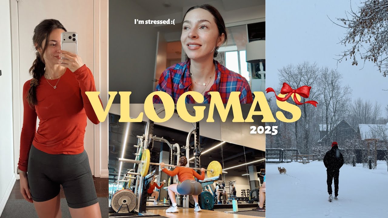 VLOGMAS 2025 🎄 Моя тренировка ягодичных мышц, трудности зимнего бега и новости о здоровье семьи.