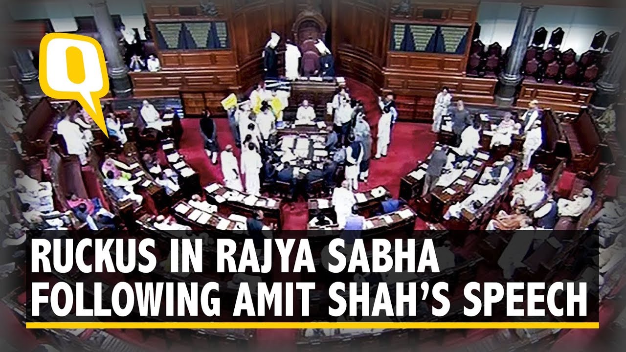 After Amit Shah's speech on NRC, ruckus in Rajya Sabha | The Quint