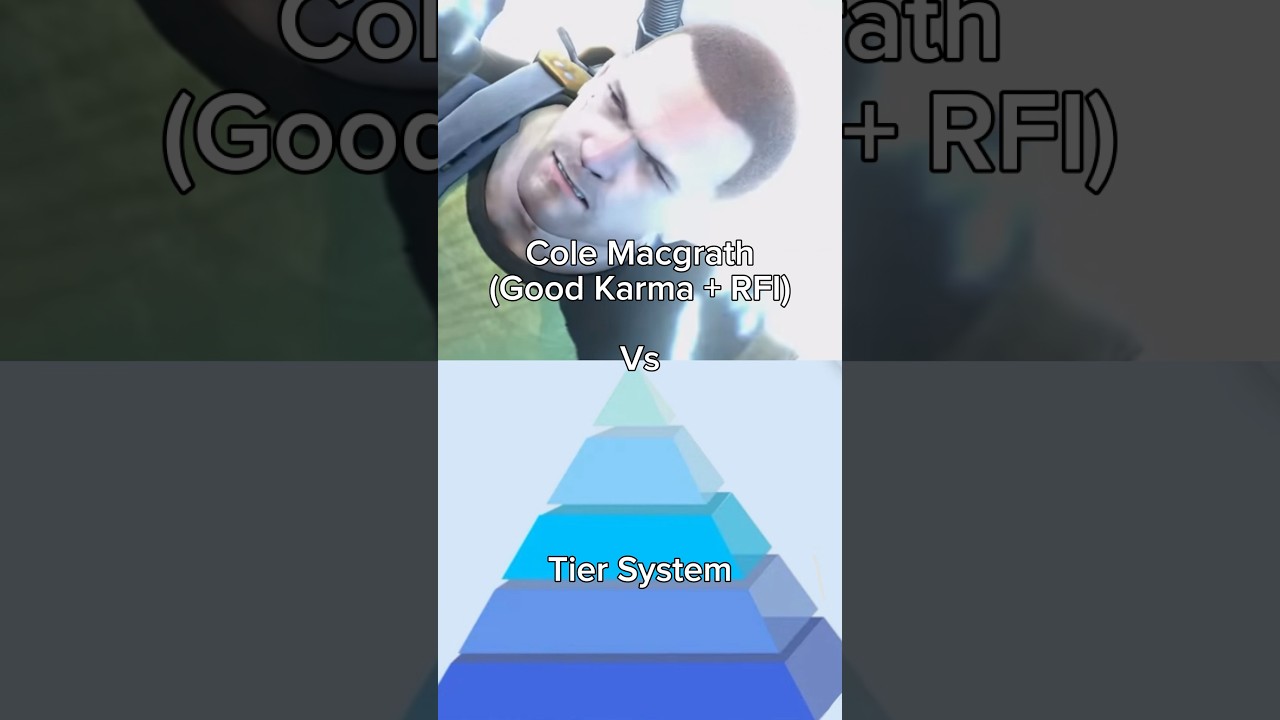 Cole Macgrath (Good Karma/RFI) vs Tier system #infamous #edit