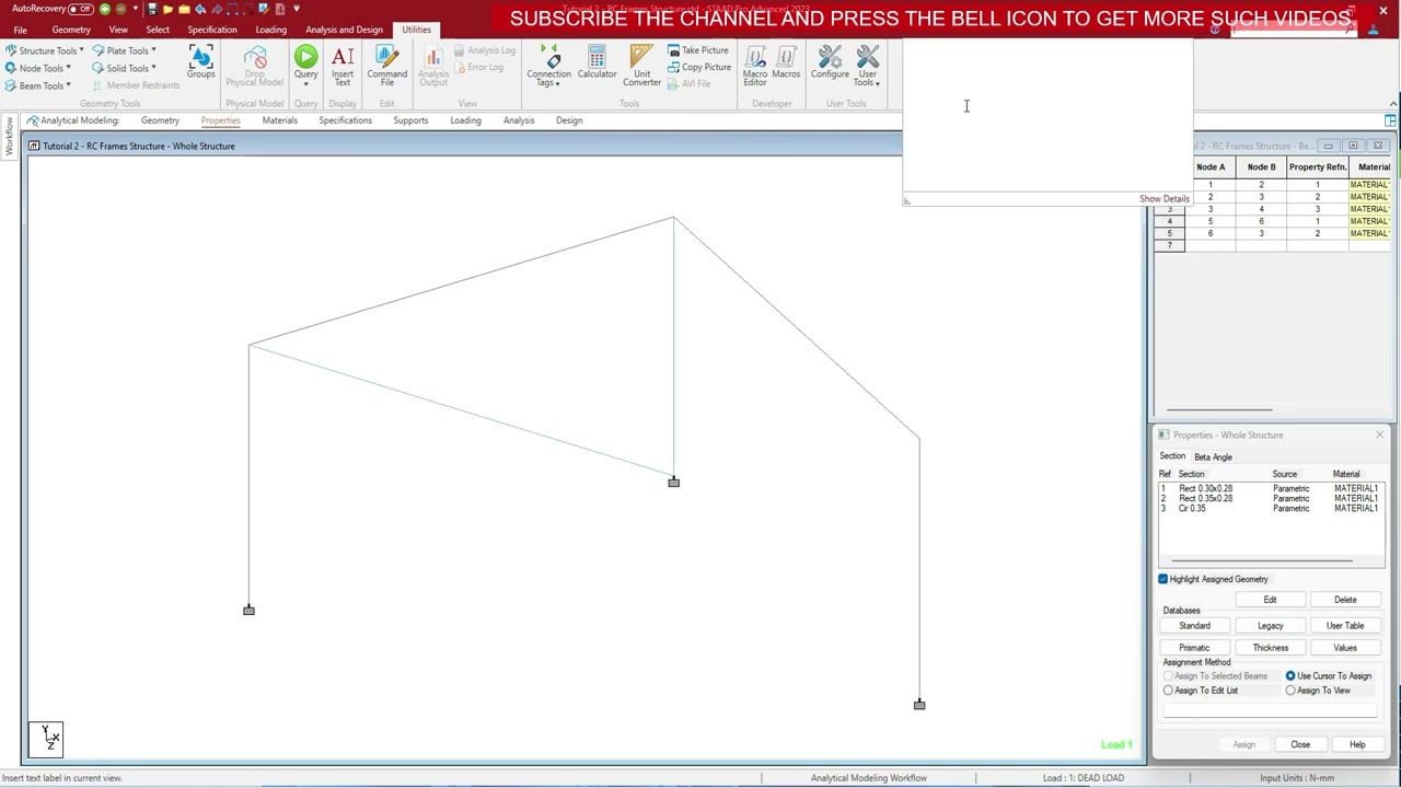 20. How to insert text in a view in STAAD Pro?