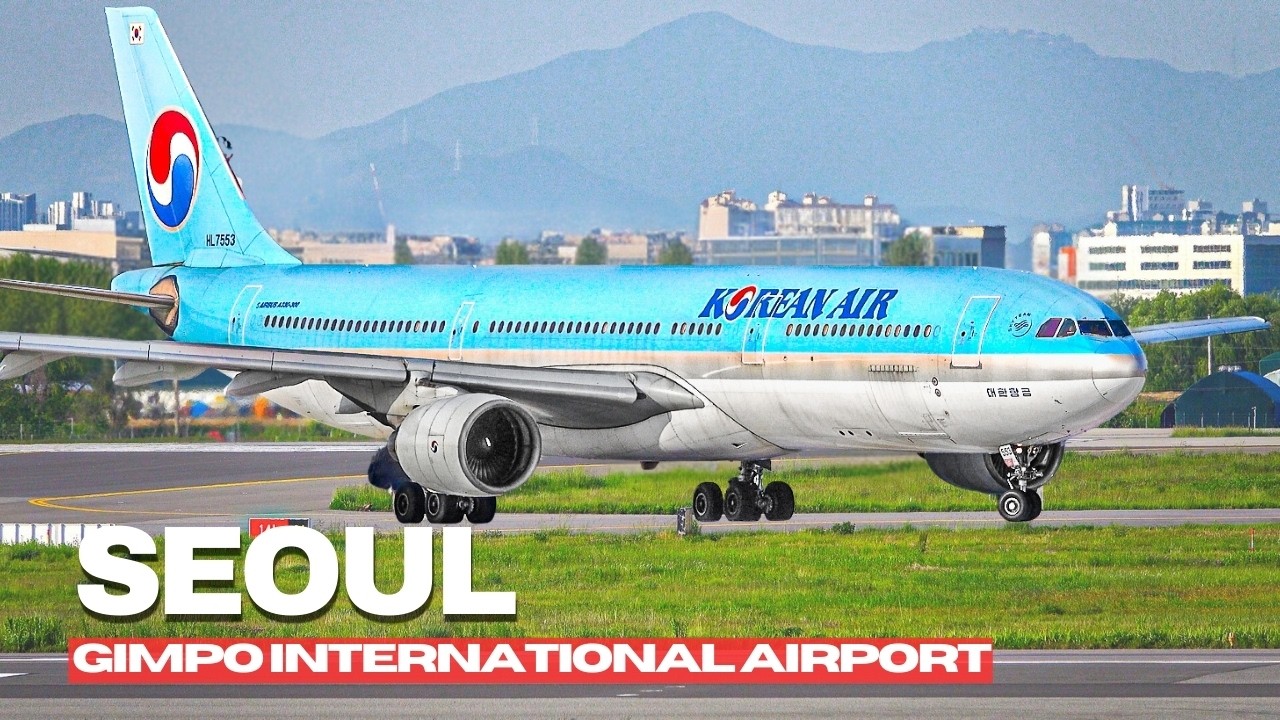 🇰🇷✈️ 20 минут непрерывного воздушного трафика в СЕУЛЕ | Международный аэропорт Гимпо (GMP/RKSS)