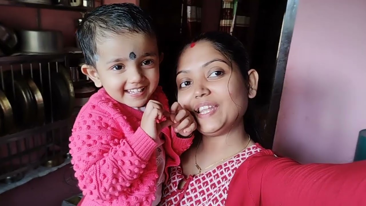 এতো ঠান্ডা🥶🥶মধ্যে আমার শ্বাশুড়ি নাতিন কে নিয়ে কি করে দেখেন😂🤭| আজকে আমার বড় কে অফিস থেকে কি দিলো🤔