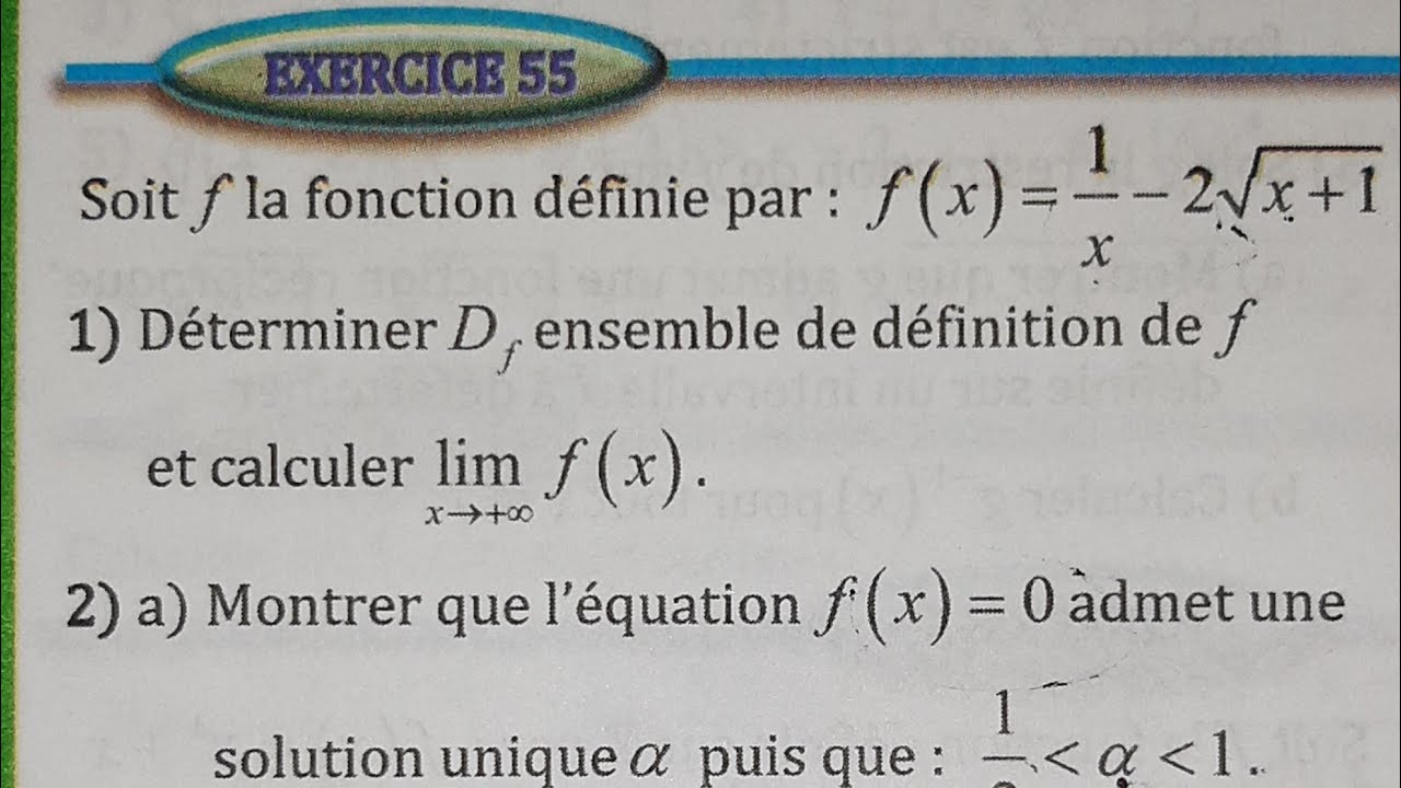 Ex 55 p 73 : al moufid en math- 2bac pc et svt : limites et continuité.