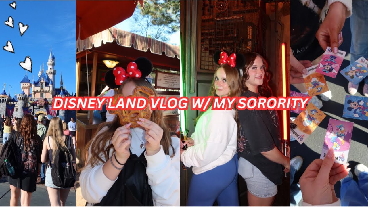 DISNEY LAND VLOG w/ MY SORORITY 🐭🎊 | Ella Katherine