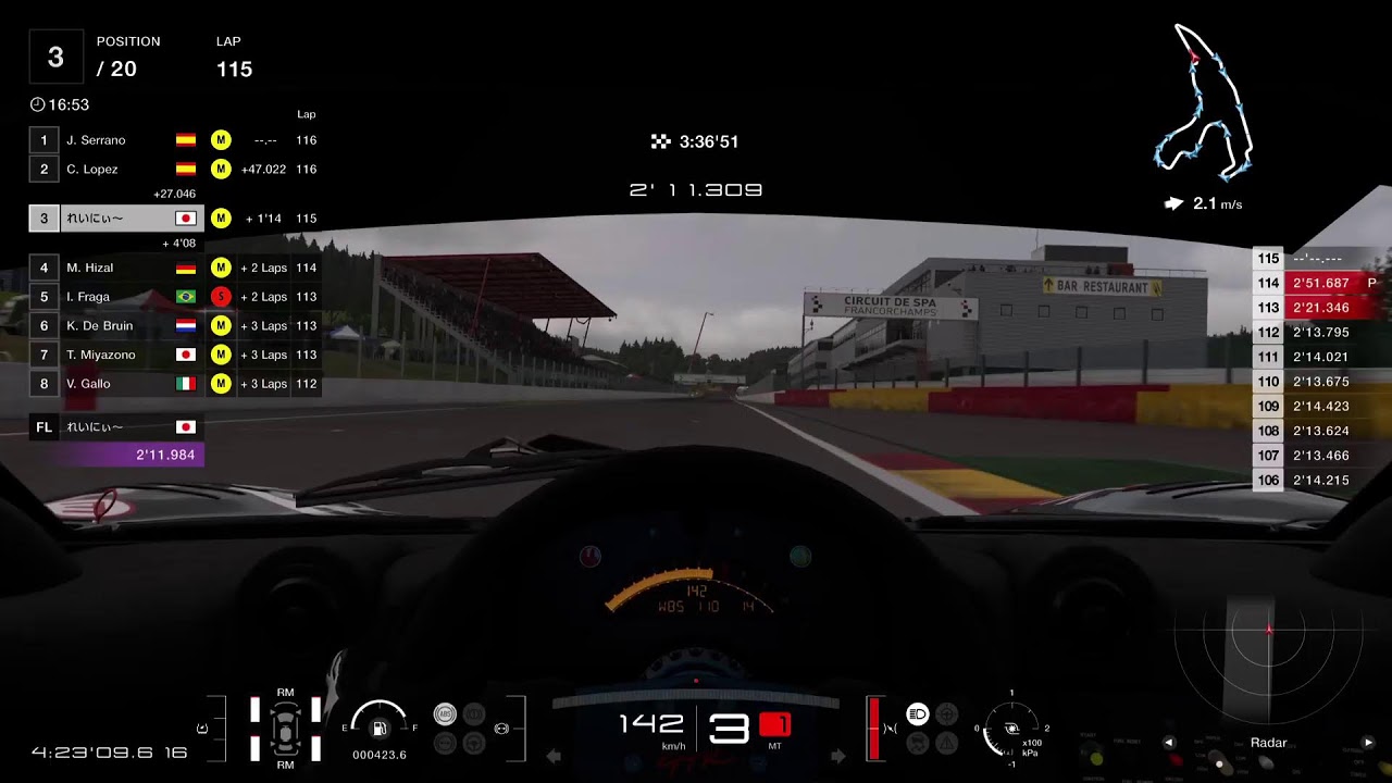 【GT7】パワーパック✨2辛🌶️🌶️GT ONE耐久スパ24hレイアウト8時間でサーキット中級のおっちゃんがもがき苦しむ配信😭精神崩壊せずに走りきれるのか？w　67周目から再開　第三部