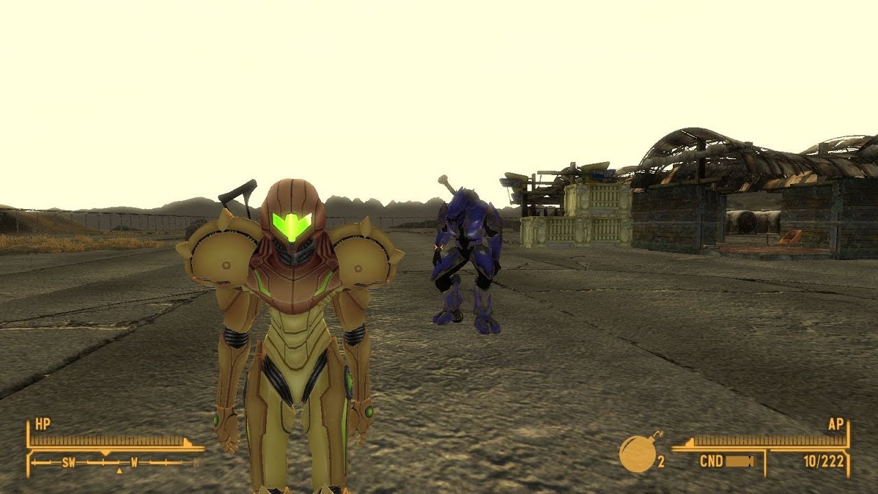 Fallout NV Mod: Metroid Varia Suit Armor, Halo Reach Spartan Armor