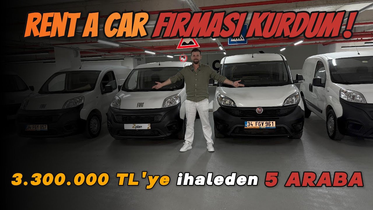 3 MİLYON TL'YE İHALEDEN 5 ARABA ALDIK | Rent a Car Firması Kurdum!