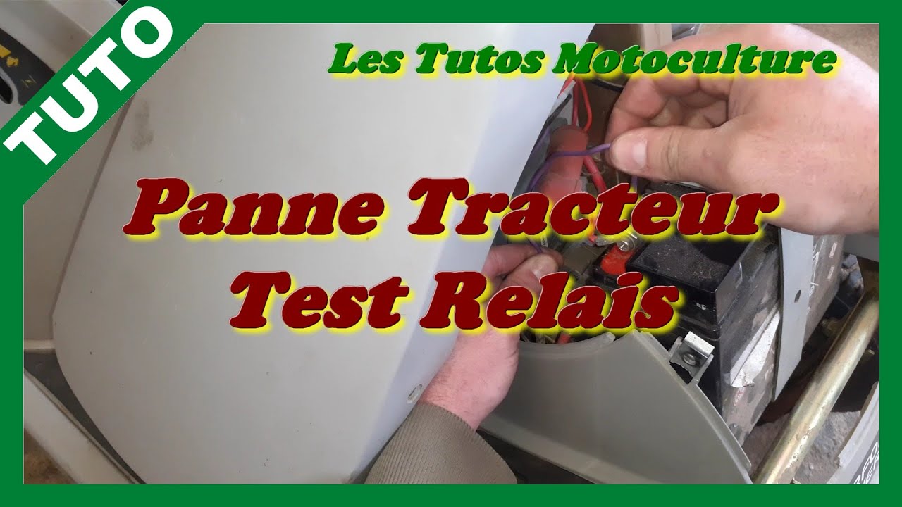 Tracteur tondeuse clac/clac ne démarre pas , Test relais/solenoide