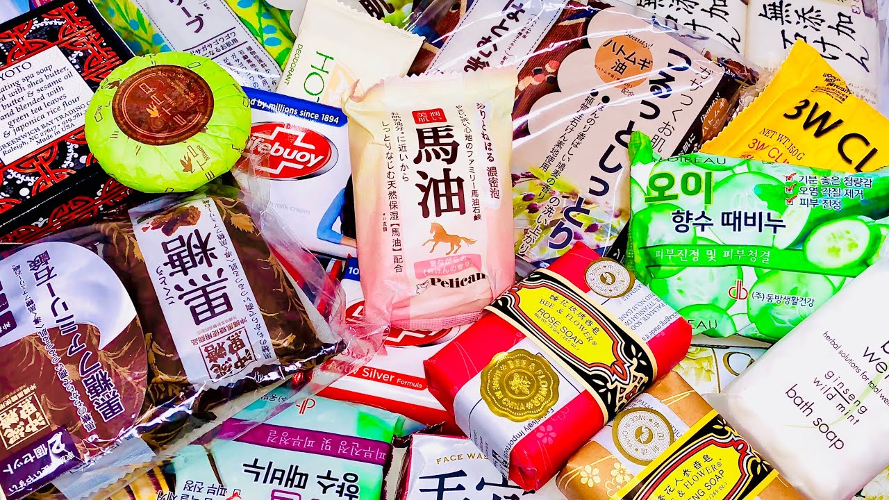 💛 East is East 🖤 石鹸 肥皂 비누 साबुन ❤️ ASMR Soap Haul Opening Unboxing Unpacking International Soaps 💙