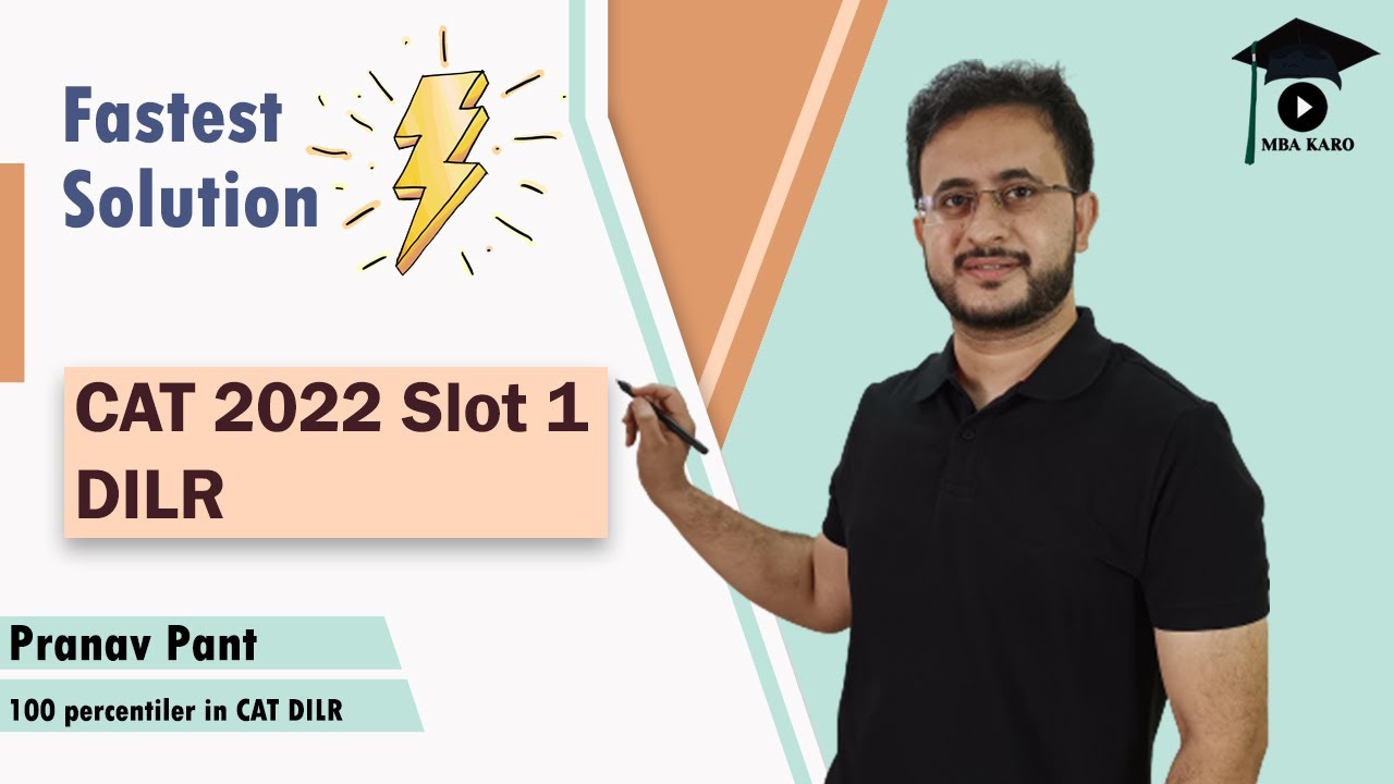 Решения CAT 2022 Slot 1 DILR | Самый быстрый и лучший метод решения | от CAT DILR 100 %iler