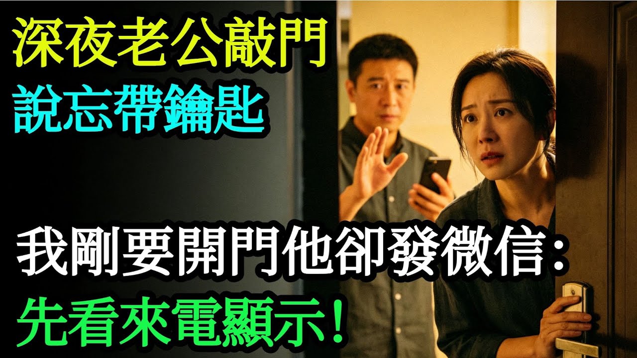 深夜老公敲門説忘帶鑰匙，我剛要開門他卻發微信：先看來電顯示！#奇聞#故事#完結文