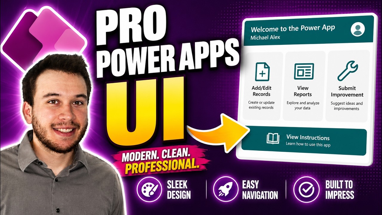 How to Create a Professional Power Apps Home Page (Step-by-Step Tutorial)