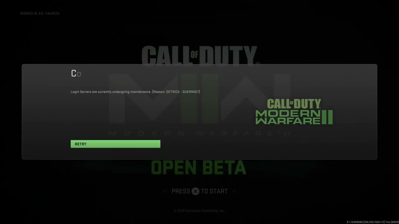 Call of Duty: Modern Warfare II 2022 : BETA INTRO/MENU SCREEN (HD)