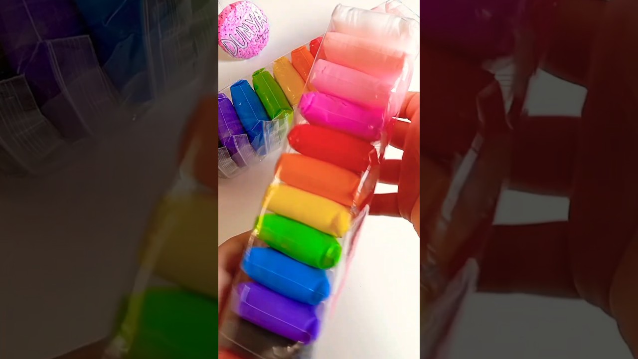 ASMR #satisfying clay unboxing #asmr #clay #unboxing🌈🌟