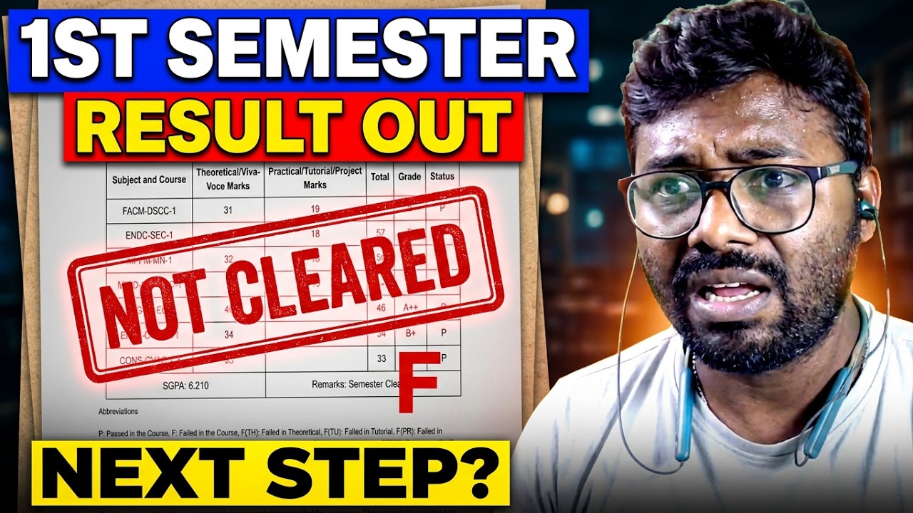 1st Semester Result 😱 Semester NOT CLEARED? Next Steps Explained | CU B.Com