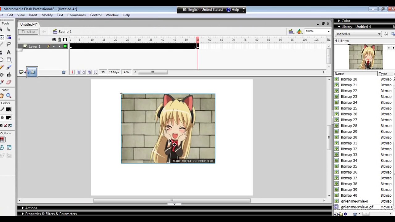 inserting audio in macromedia
