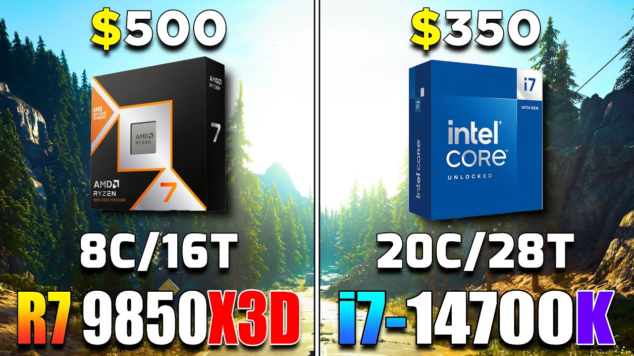 AMD Ryzen 7 9850X3D vs INTEL Core i7 14700K | Which is Better for Gaming?