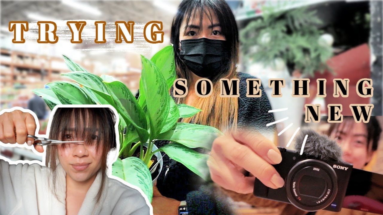 Cutting my own bangs at home, Plant Shopping & New Vlogging Camera 📷 // Vlogmas 2020 - Day 12