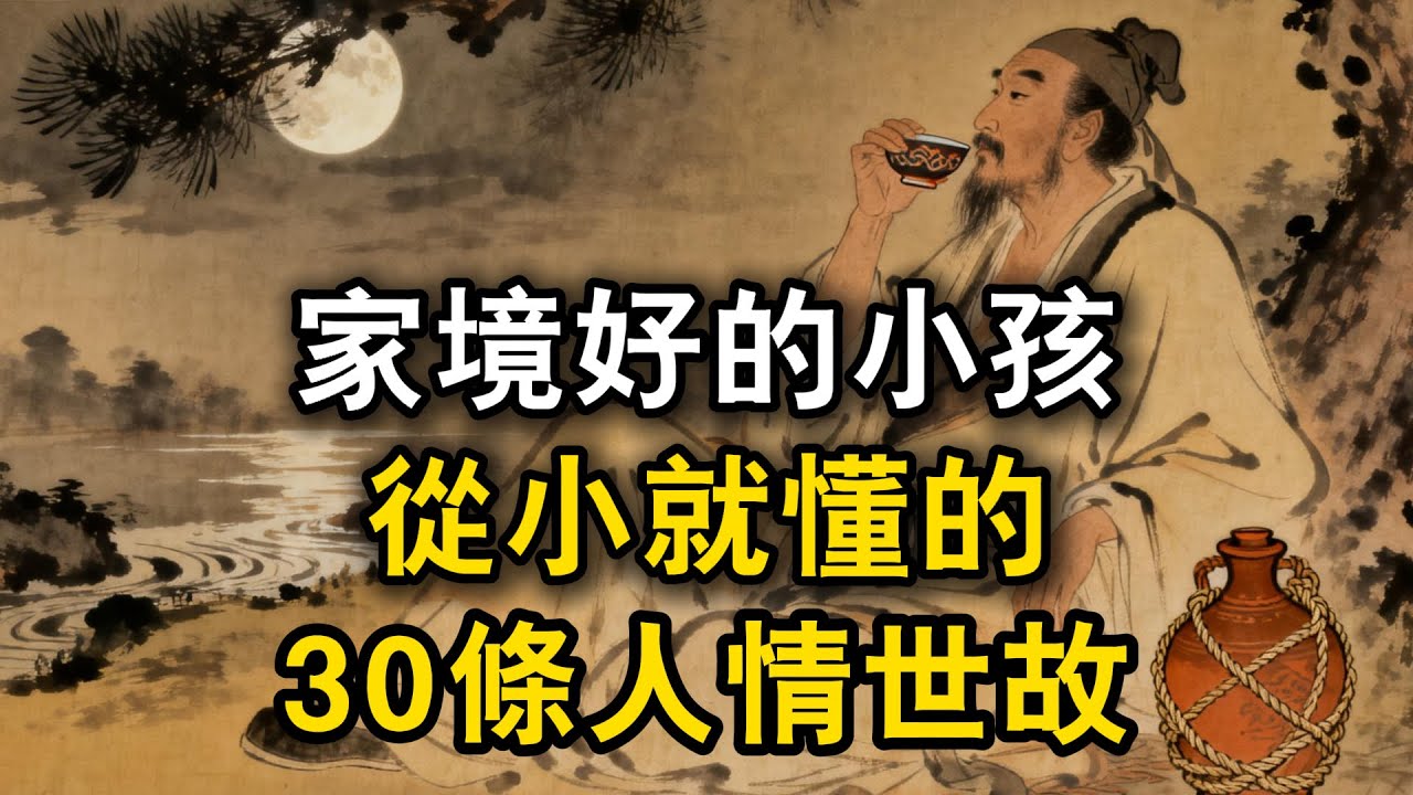 家境好的小孩從小就懂的30條人情世故#观人识人 #识人术 #强者思維 #認知 #自我提升 #認知覺醒 #爲人處世