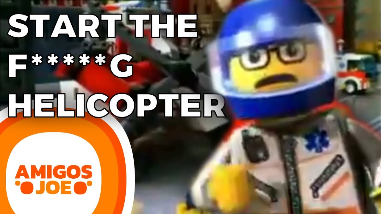 A man has fallen into the river in LEGO City but the helicopter won't start