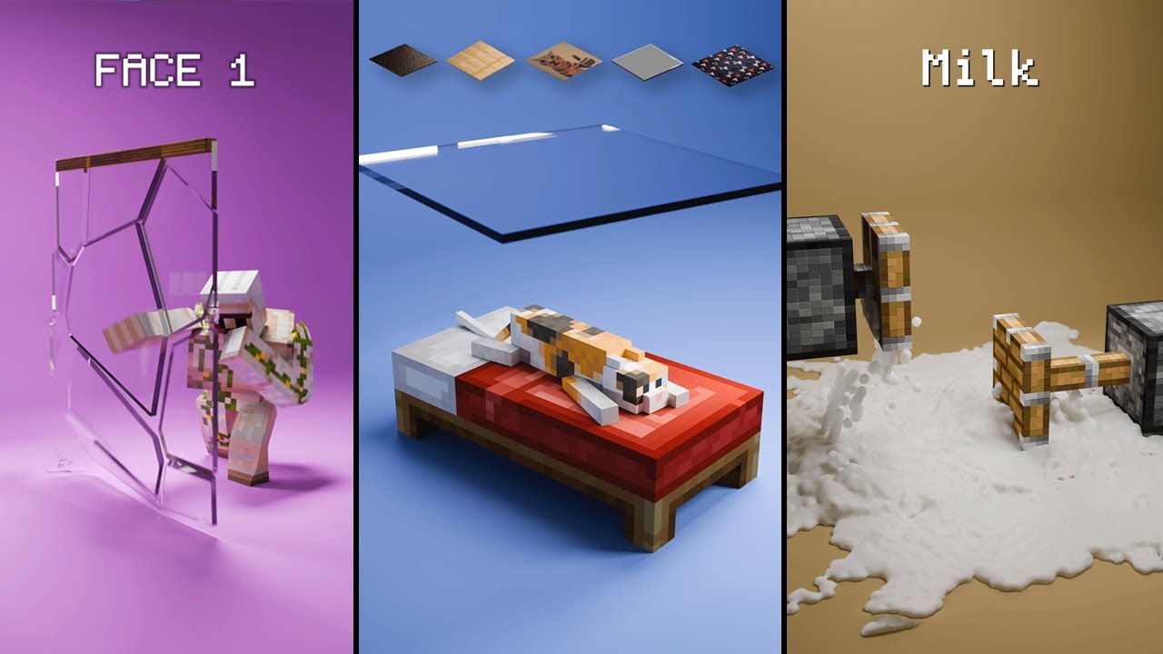 Satisfying Minecraft 3D Simulations for 8 Minutes Straight [Compilation]