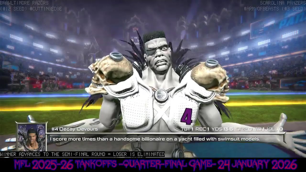 MFL 2025 26 TANKOFFS Quarter Final Showdown Brawltimore Razors @ Scarolina Panzers