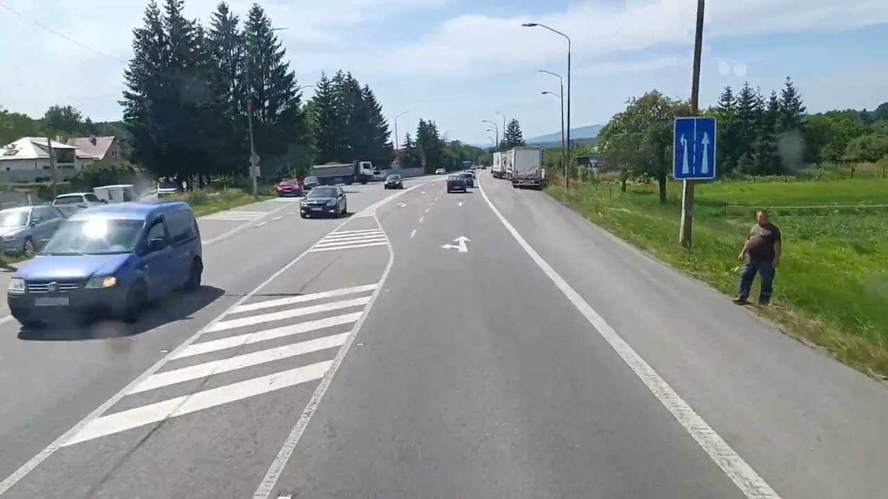 Driving in Slovakia, route 9 Handlova - Prievidza