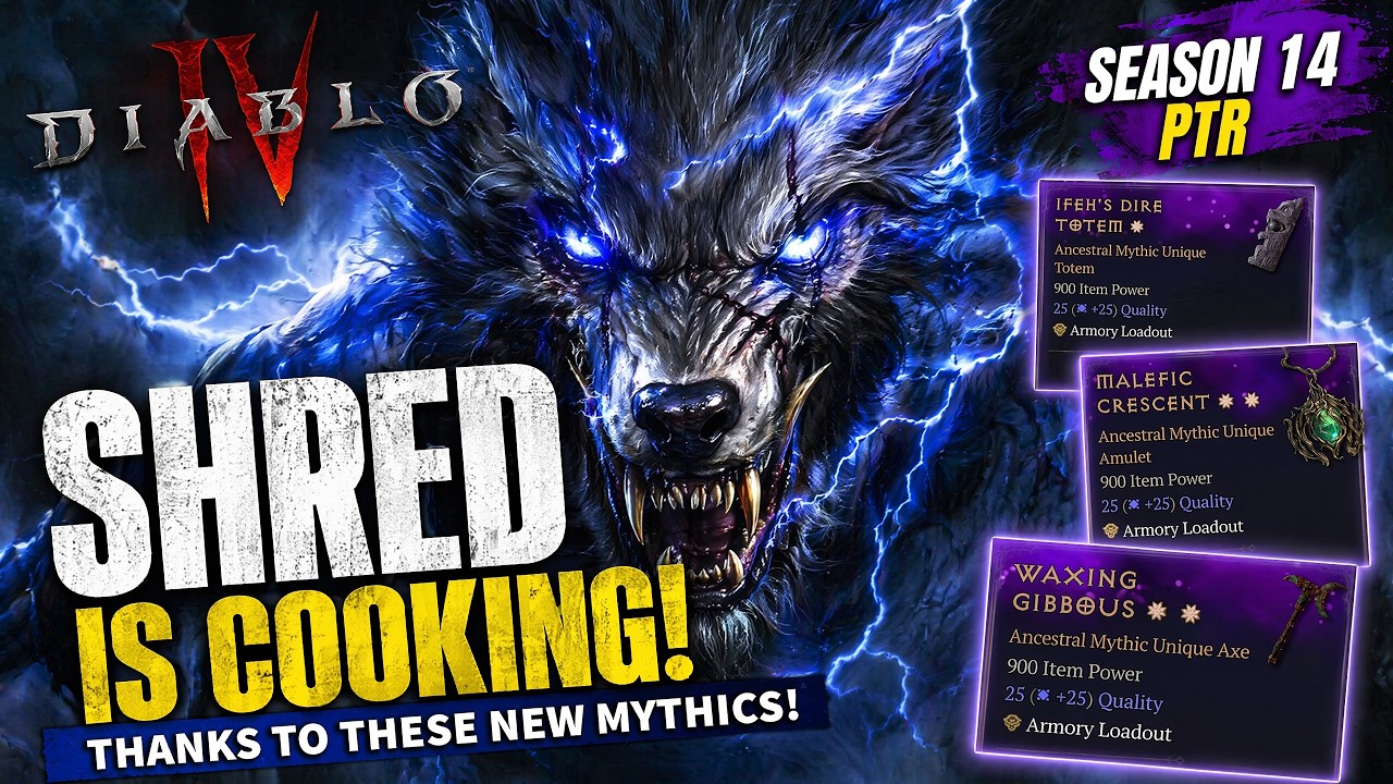 Shred Druid Feels Absolutely Incredible on Diablo 4 Season 14 PTR